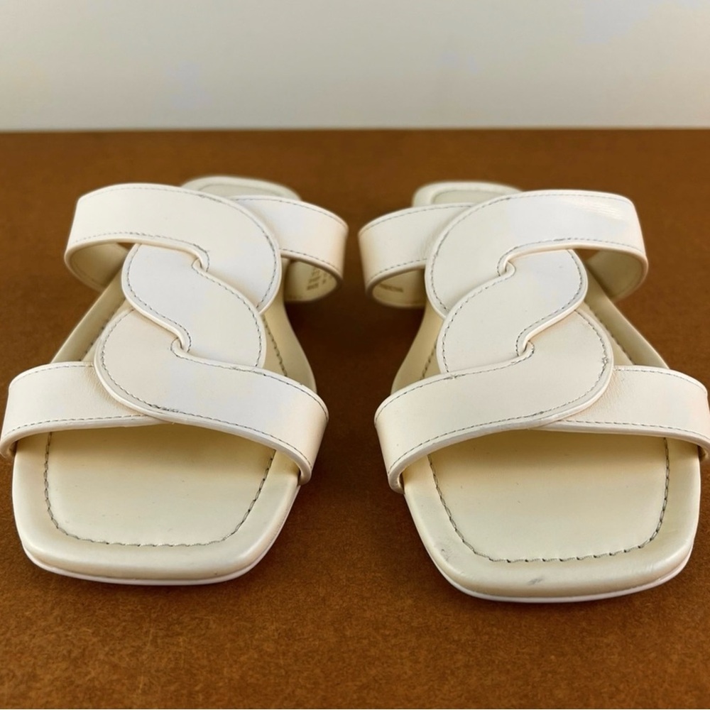 STUART WEITZMAN TWISTED LEATHER SANDALS - Picture 11 of 13